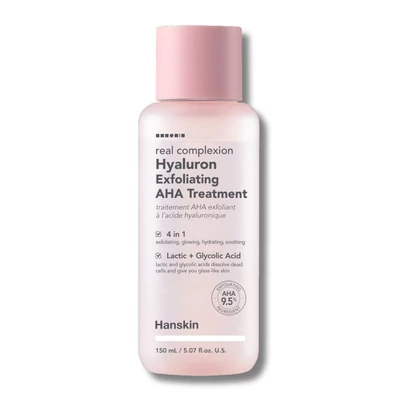 hanskin real complexion hyaluron exfoliating aha treatment gyengéd hámlasztó
