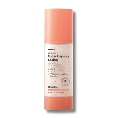 hanskin vitamin c glow capsule lotion c vitaminos arckrém