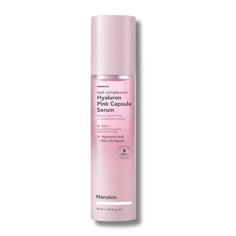 hanskin real complexion hyaluron pink capsule serum hidratáló szérum hialuronsavval