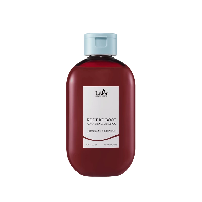 LADOR Root Re-Boot Shampoo - hajserkentő sampon vörös ginzenggyökér-kivonattal és sörélesztővel 300ml