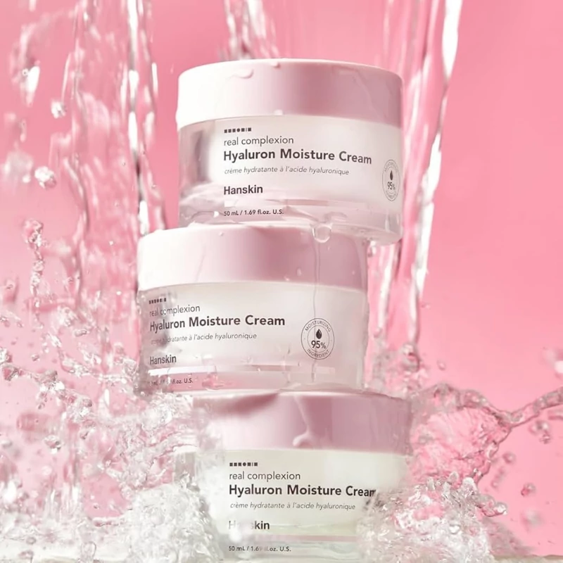 hanskin real complexion hyaluron moisture cream hidratáló arckrém hialuronsavval