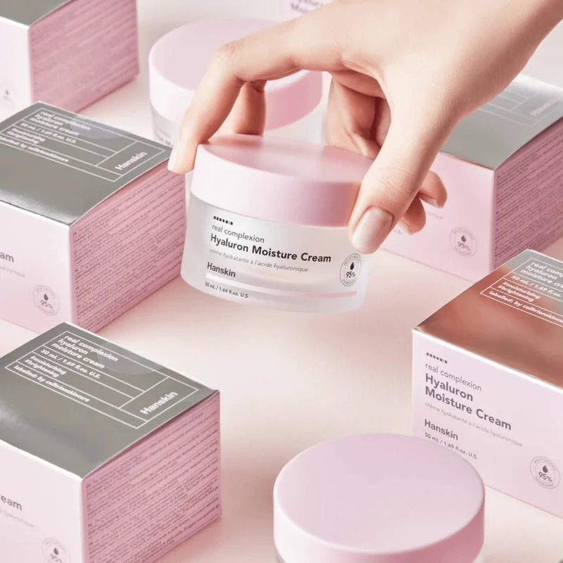 hanskin real complexion hyaluron moisture cream hidratáló arckrém hialuronsavval
