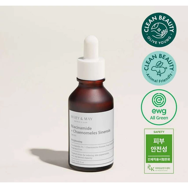 MARY&amp;MAY Niacinamide bőrvilágosító szérum 30ml