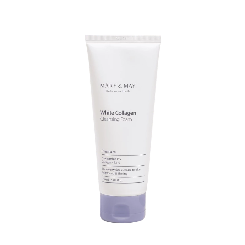 MARY&amp;MAY White Collagen Cleansing Foam - kollagénes arctisztító hab 150ml