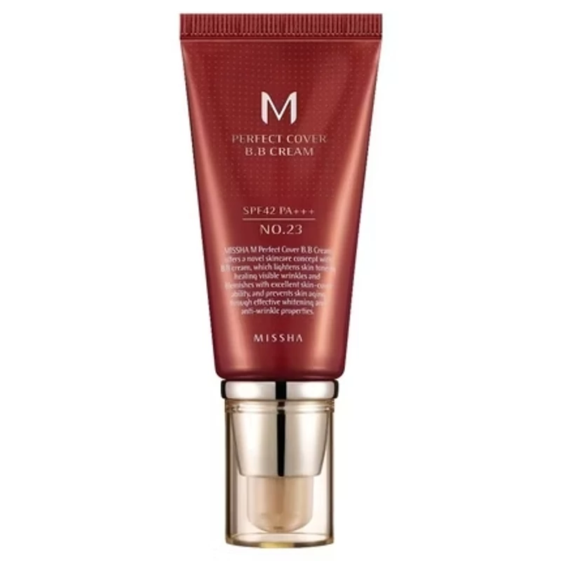 Missha - M Perfect Cover BB Cream SPF42/PA++ - Fedő BB Krém - 23 Natural Beige - 50ml